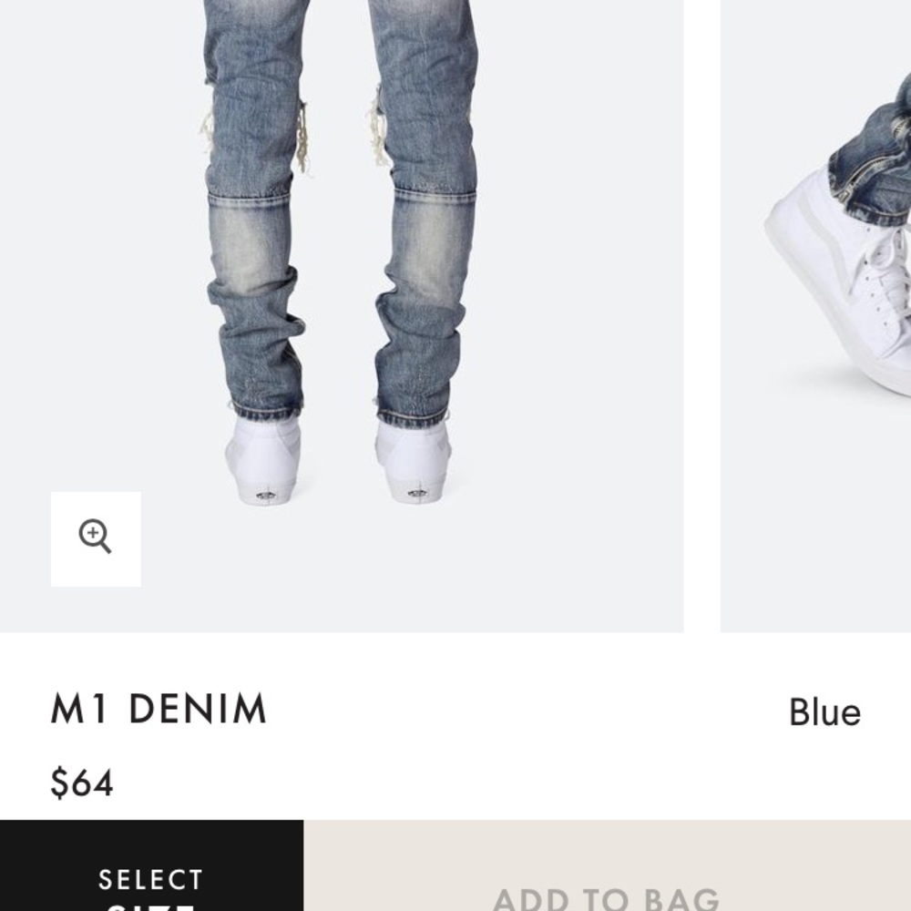 M1 Blue Denim Jeans (MNML.LA) - Picture 7 of 8